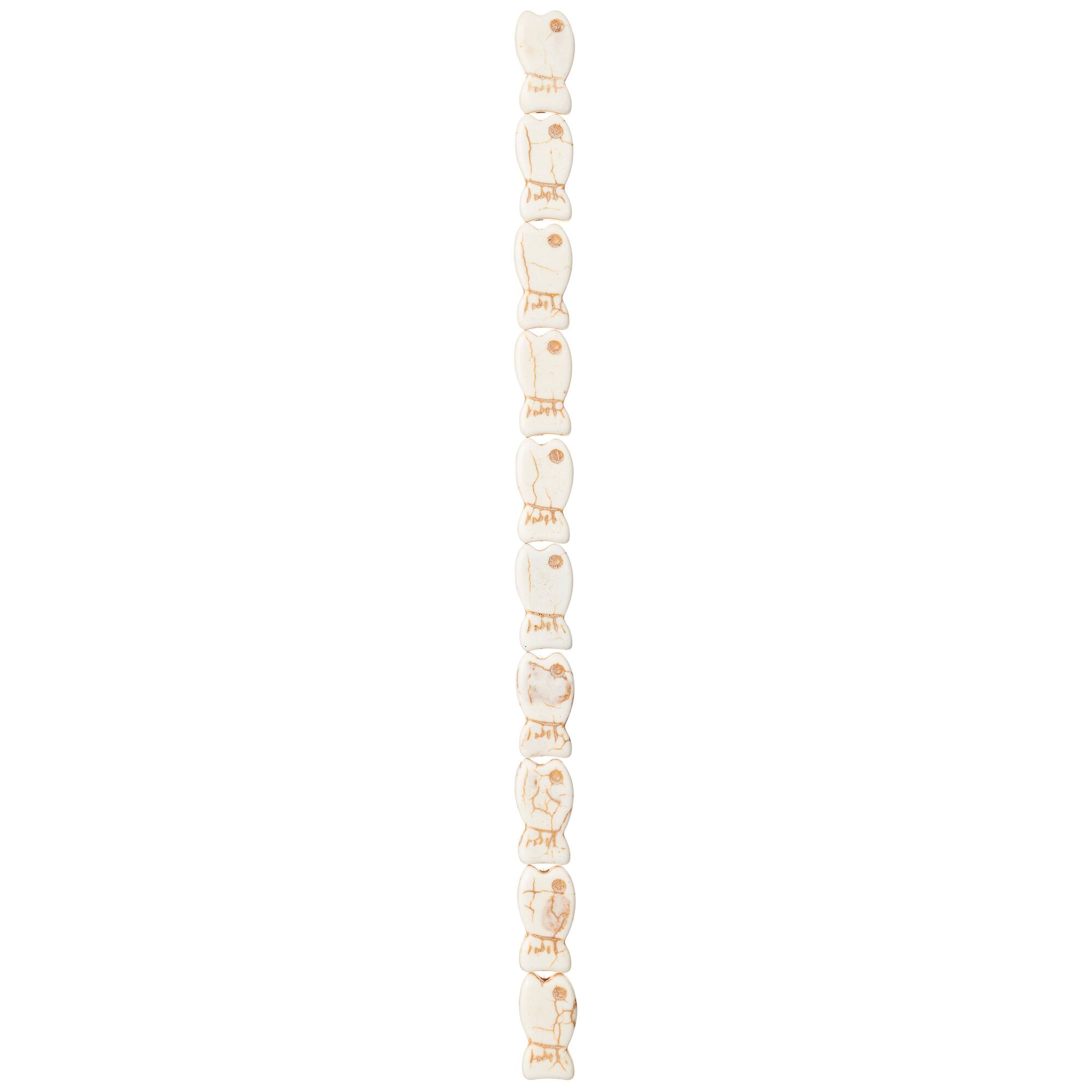 White Howlite Fish Beads by Bead Landing™, 20mm